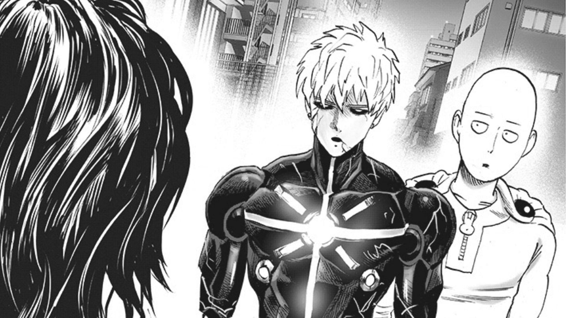 Genos and Saitama as seen in One Punch Man chapter 209 (Image via Shueisha)